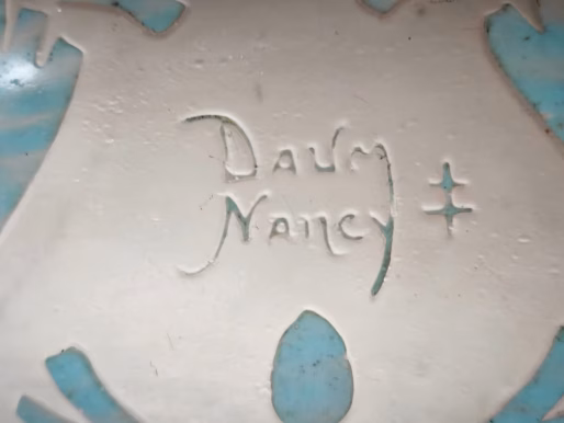 Signature Daum Nancy sur le lustre