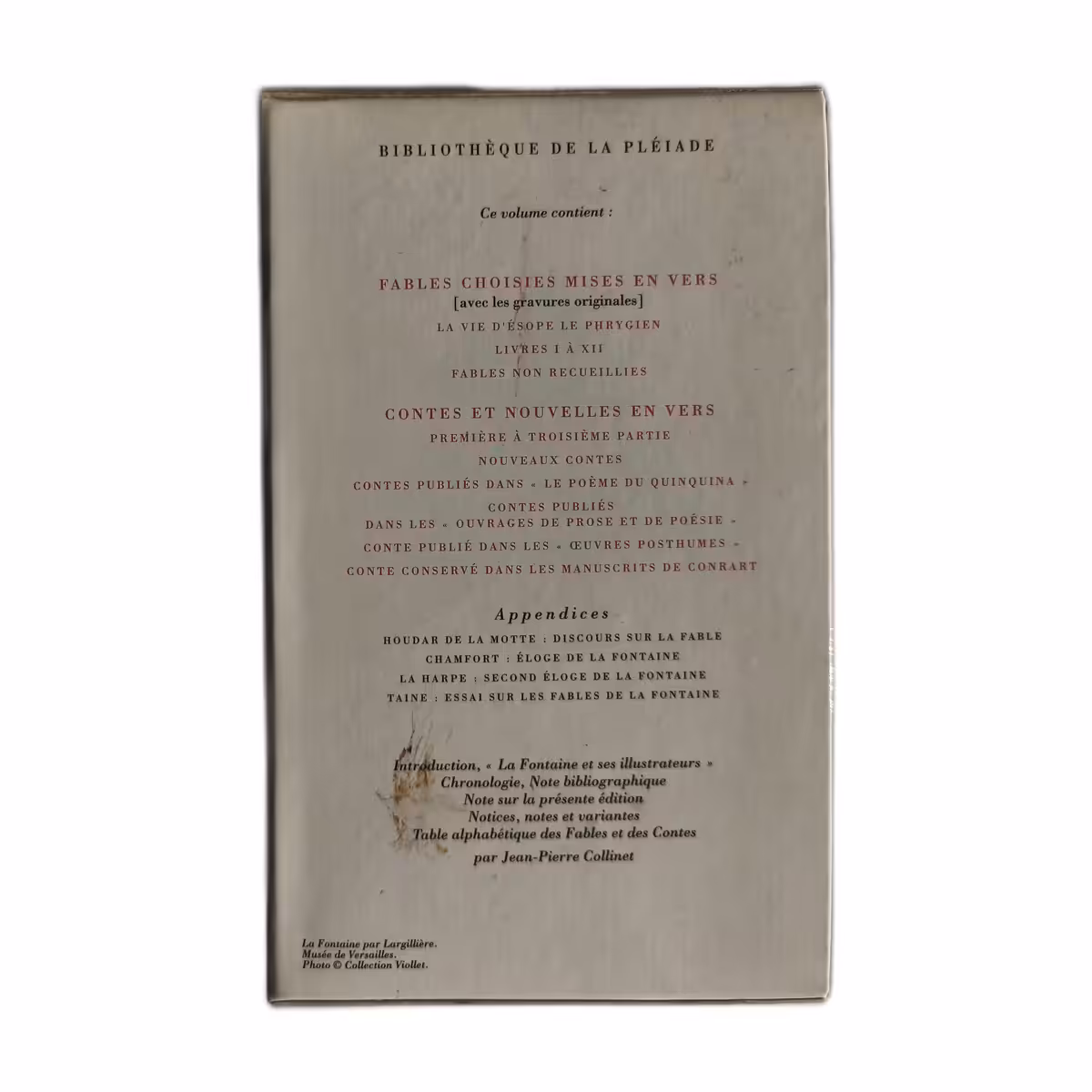 Œuvres Complètes I La Fontaine - Fables Contes - Bibliothèque de la Pléiade NRF – Image 2