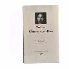 Livre "Molière Œuvres complètes volume I" de la Bibliothèque de la Pléiade Gallimard avec jaquette.