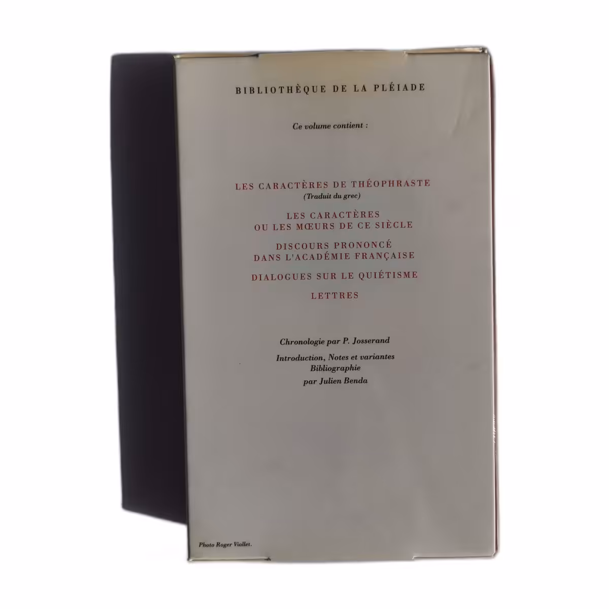 La Bruyère, Œuvres Complètes - Bibliothèque de la Pléiade, Gallimard, Édition Benda – Image 2