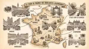 De Lille à l&rsquo;Isle-sur-la-Sorgue : Tour de France des Brocantes Légendaires