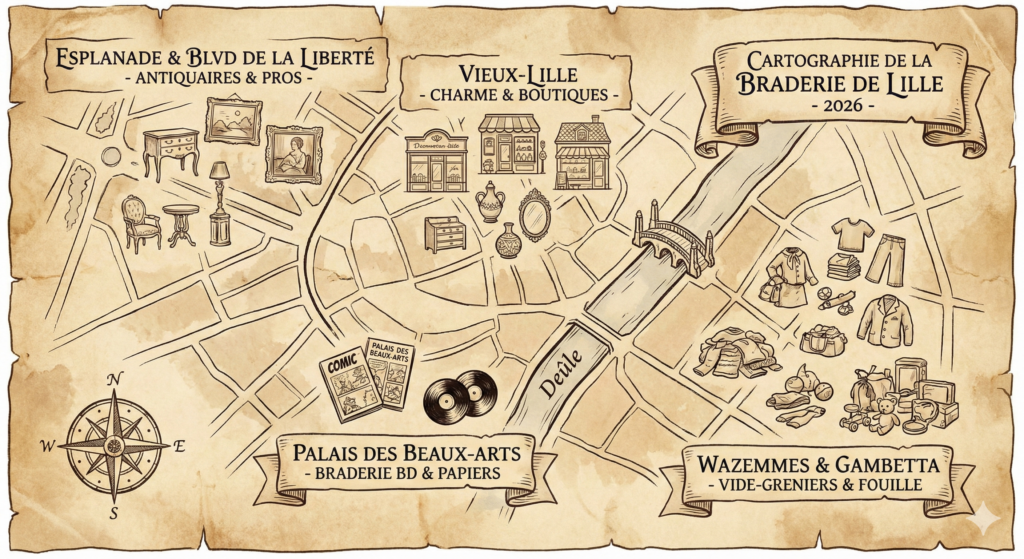 Carte Illustrée de la Grande Braderie