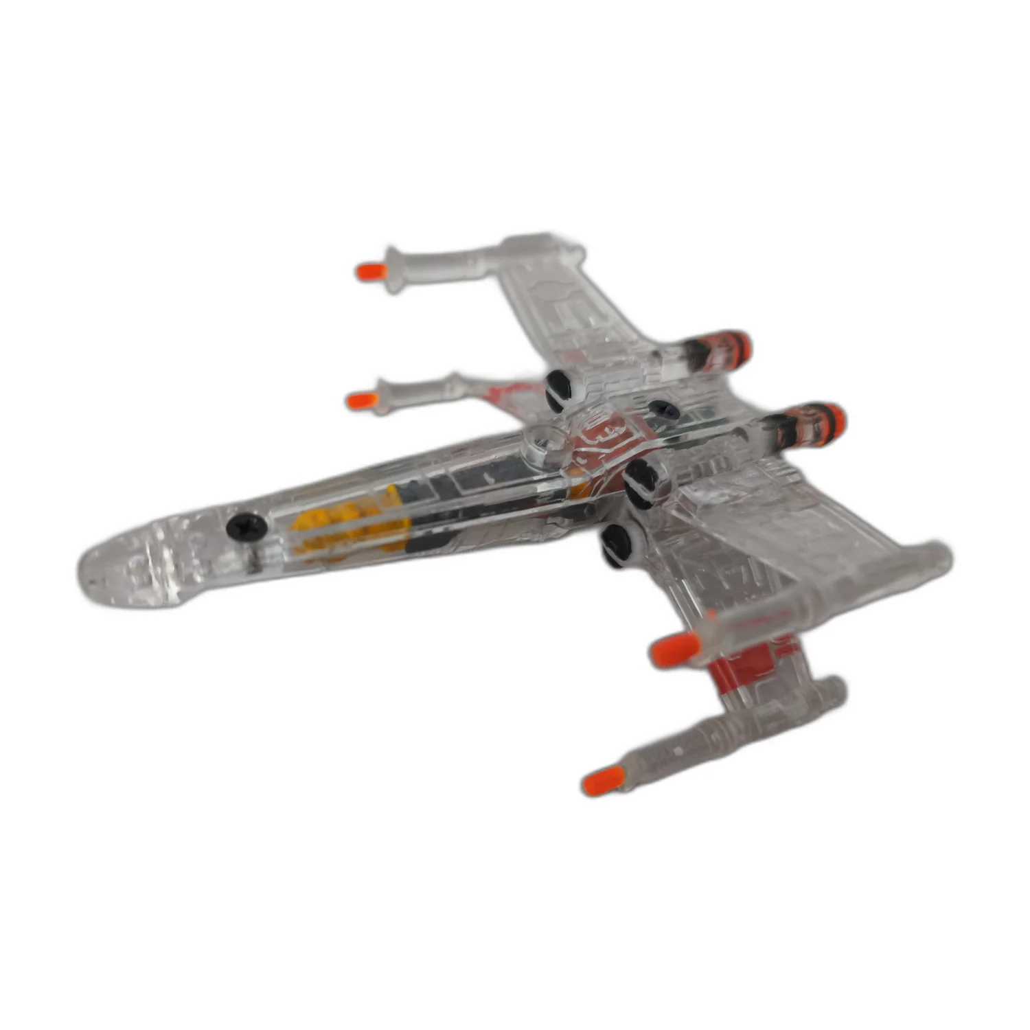 Vaisseau Star Wars X-Wing transparent X-Ray Fleet vu de profil montrant les détails internes