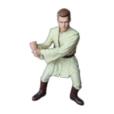 Gros plan de face sur la figurine vintage Obi-Wan Kenobi Episode I en loose
