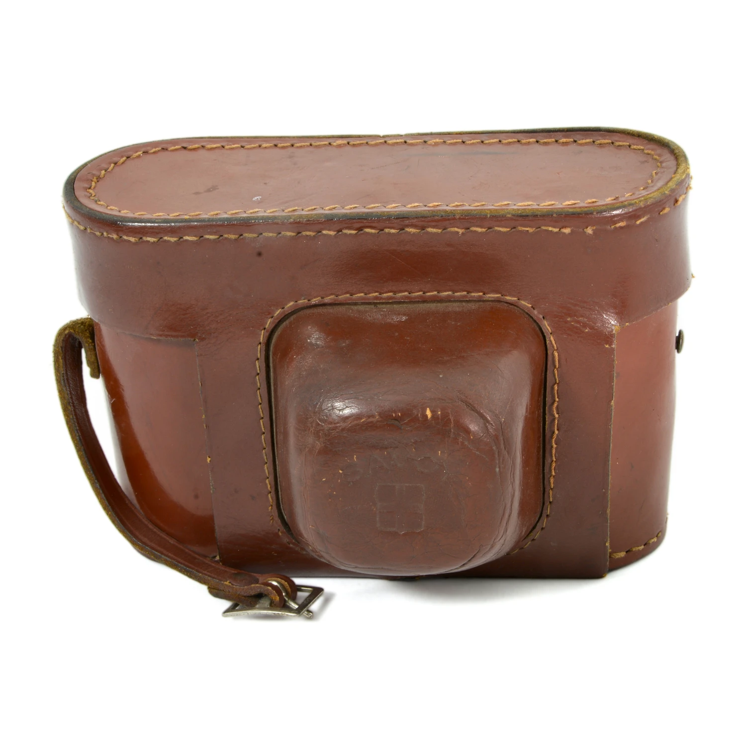 Étui en cuir marron d