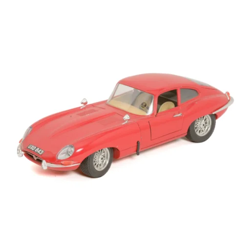 Voiture miniature Bburago Jaguar Type E 1961 rouge 1/18 vue de face
