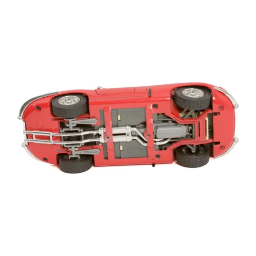 Châssis de la voiture miniature Bburago Jaguar Type E 1/18 avec inscriptions Made in Italy