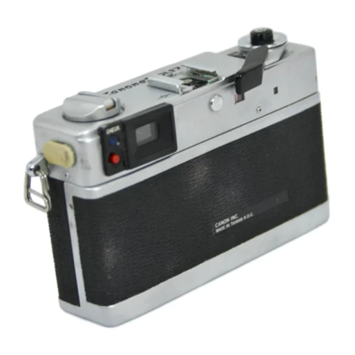 Vue arrière du Canon Canonet G-III QL17 montrant le viseur