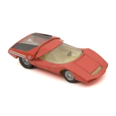 Miniature Dinky Toys 1430 Fiat Abarth 2000 Pininfarina rouge vue de 3/4 avant