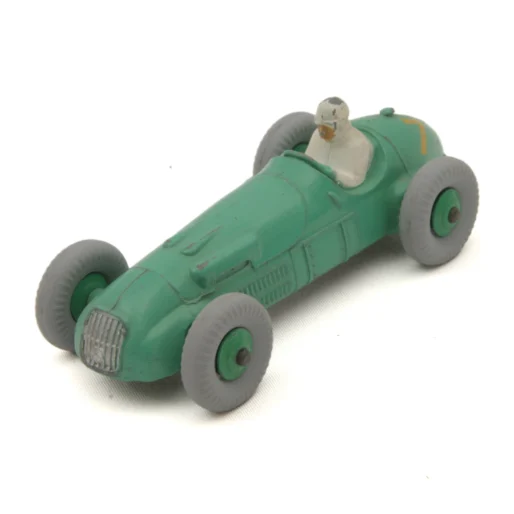 Voiture de course miniature Dinky Toys 235 H.W.M verte vue de profil