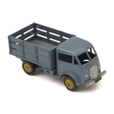Camion Dinky Toys 25A plateau à ridelles bleu vue de face et profil