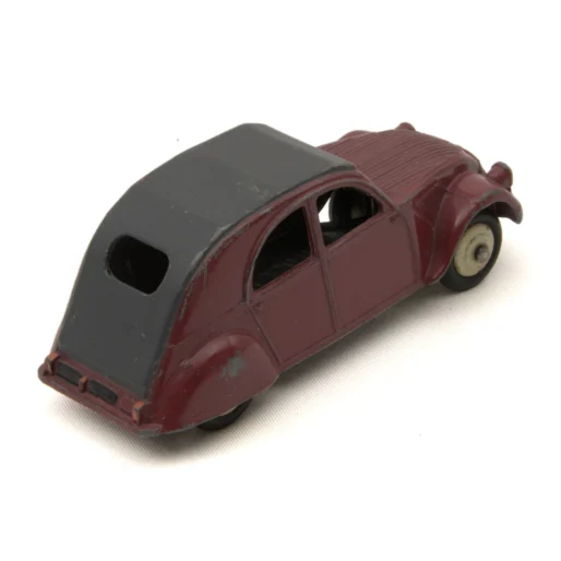 Dinky Toys France Citroën 2CV vue arrière montrant l'absence de vitrage