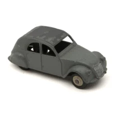 Miniature Dinky Toys Citroën 2CV grise vue de trois quarts avant