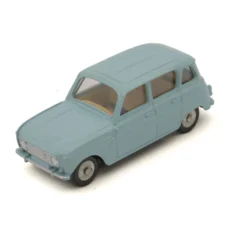 Miniature Dinky Toys Renault 4L bleu ciel vue de trois quarts avant