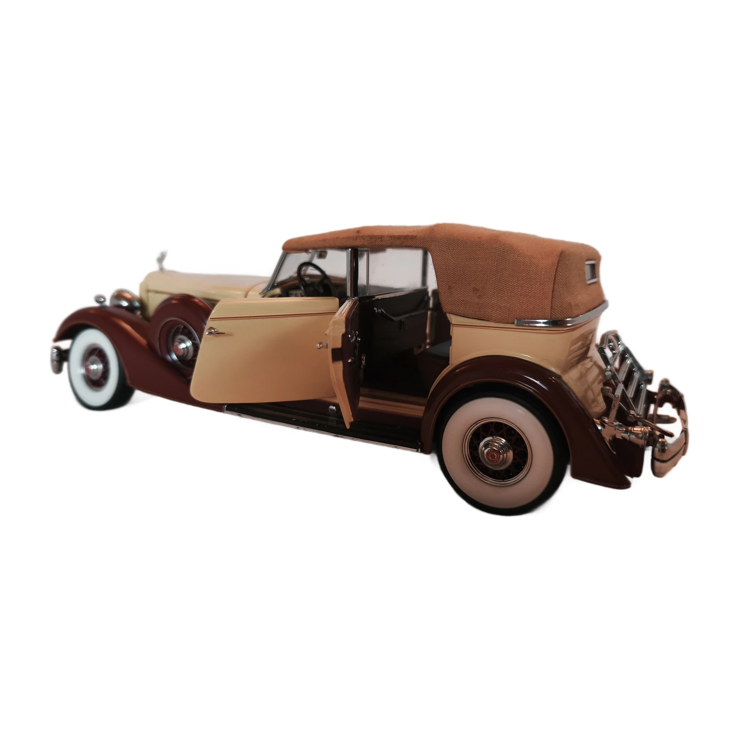 Miniature 1934 Packard Convertible Sedan portes ouvertes intérieur détaillé