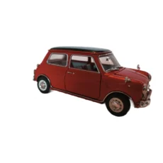 Voiture miniature Franklin Mint 1967 Morris Mini Cooper S rouge avec toit noir