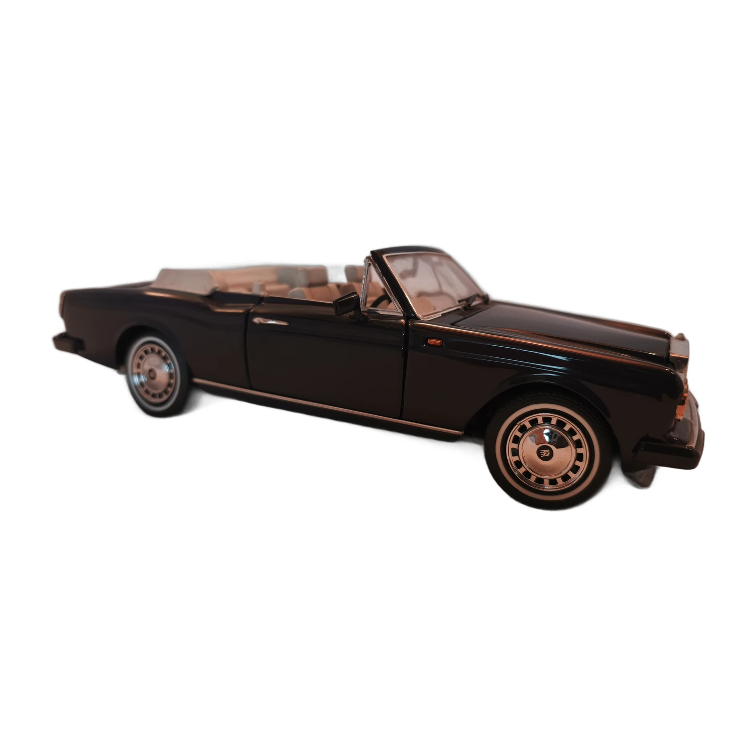 Voiture miniature Franklin Mint Rolls-Royce Corniche IV noire profil