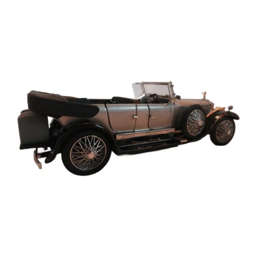 Vue de profil de la voiture de collection miniature Rolls-Royce avec capote repliée