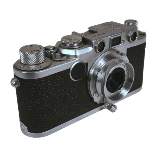 Appareil photo télémétrique Leica IIf chromé avec objectif Leitz Hektor 28mm f/6.3