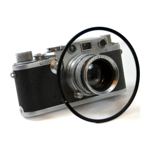 Appareil photo Leica IIIf avec objectif Summitar 5cm f/2 et accessoire Proximeter I monté