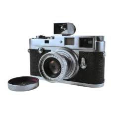 Appareil photo télémétrique Leica M2 chromé avec objectif Elmar 50mm f/2.8 et viseur externe 21mm