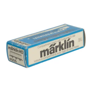Boîte d'origine Märklin 4005 bleue pour voiture à compartiments HO