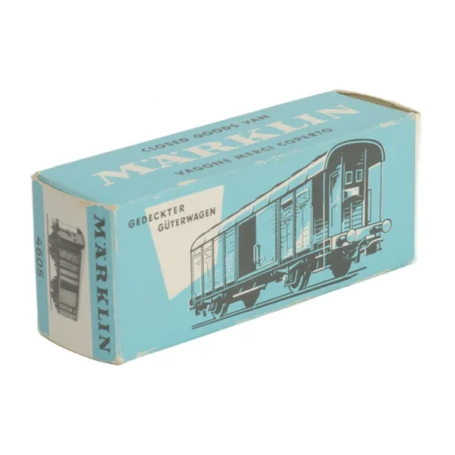 Boîte d'origine bleu clair du wagon Märklin 4605