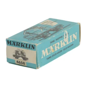 Boîte d'origine bleue Märklin référence 4658 pour wagon silo
