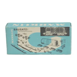 Boîte d'origine en carton bleu du kit Märklin 4921 Bausatz Grossraumkesselwagen