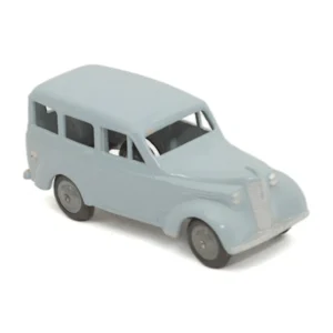 Voiture miniature CIJ Renault 300 Kgs bleu clair vue de trois quarts avant