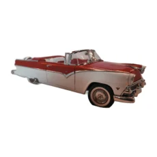 Miniature Franklin Mint Ford Fairlane Sunliner 1956 vue de trois quarts avant avec étiquette