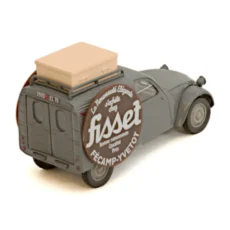 Miniature Norev Citroën 2CV fourgonnette Fisset vue de trois quarts arrière