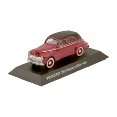 Miniature Peugeot 203 Découvrable 1954 bordeaux 1/43 vue de trois quarts avant