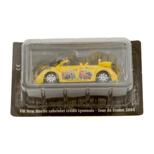 Voiture miniature VW New Beetle cabriolet Crédit Lyonnais Tour de France 2004 dans son blister d'origine
