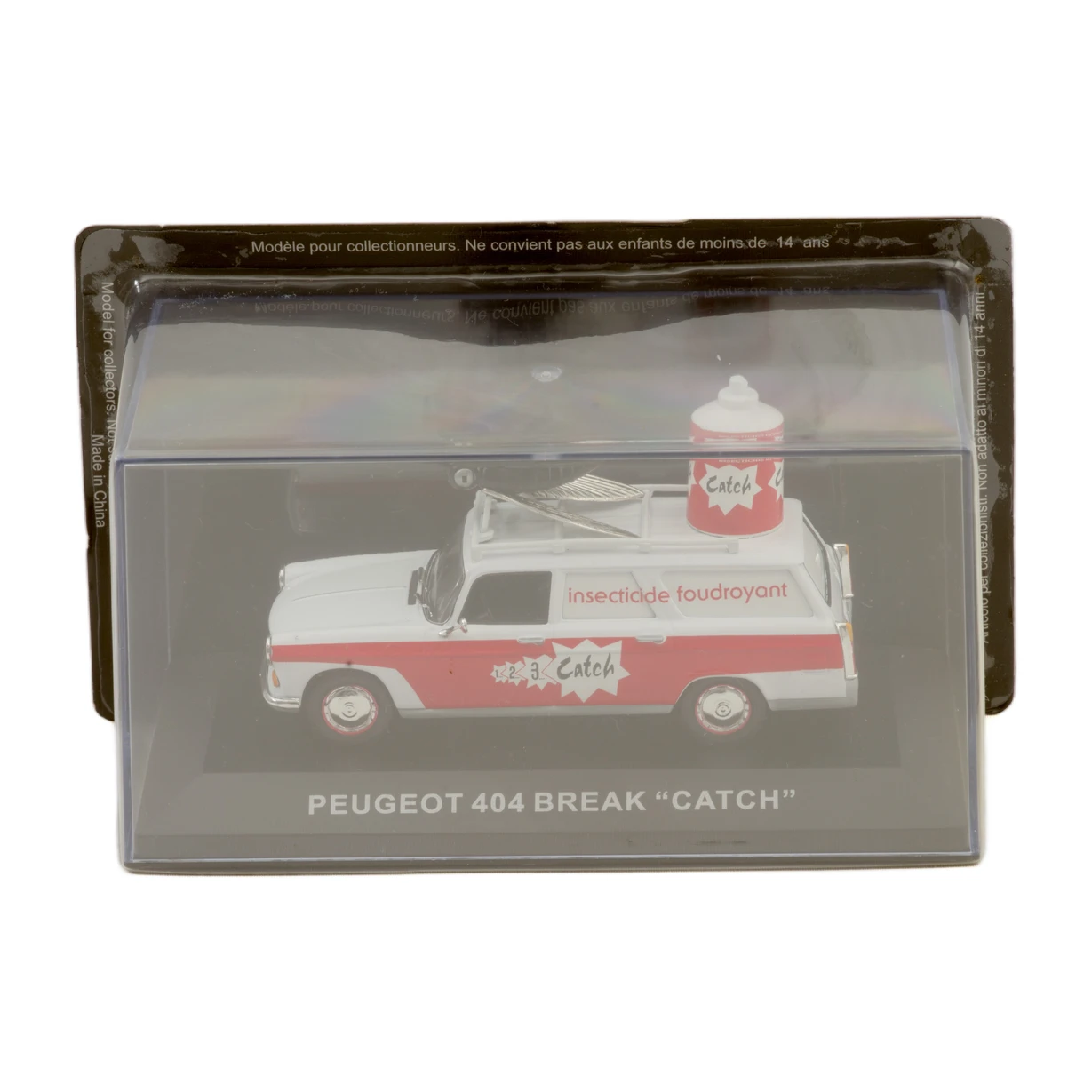 Voiture miniature Peugeot 404 Break Catch 1/43 dans sa boîte vitrine d