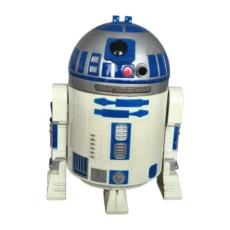 Tirelire R2-D2 Star Wars en plastique vue de face avec fente visible