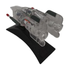 Vaisseau Star Wars A-Wing transparent de dos sur son socle