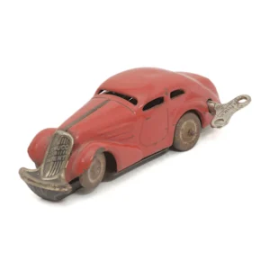 Voiture mécanique ancienne Schuco Mirakocar 1001 rouge vue de face avec calandre Schuco Patent