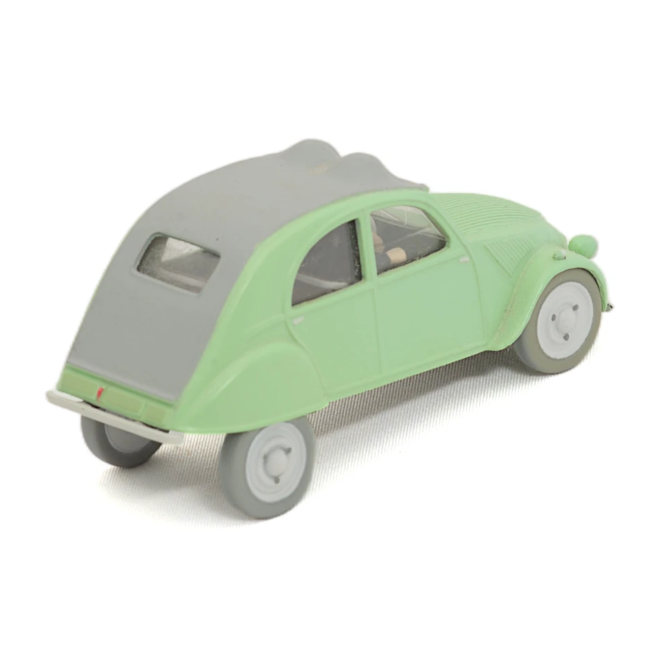 Voiture miniature Tintin Citroën 2CV verte vue arrière