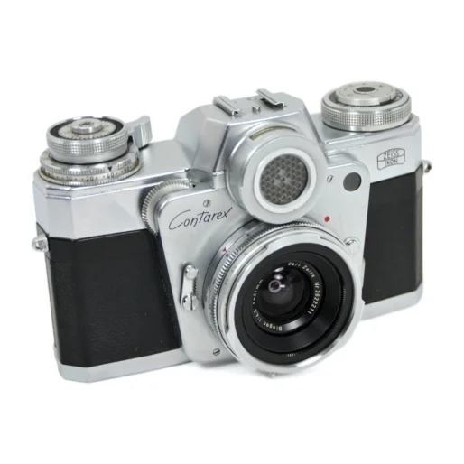 Appareil photo reflex Zeiss Ikon Contarex Bullseye avec objectif Biogon 21mm de face