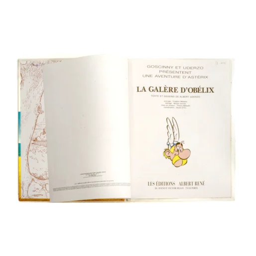 4ème plat de l'album La Galère d'Obélix montrant la liste des titres parus