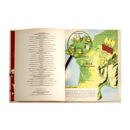 4ème plat de l'album Astérix Le Cadeau de César montrant Obélix et la liste des albums