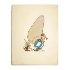 4ème plat de l'Édition Originale Astérix Le Grand Fossé avec Obélix et son menhir