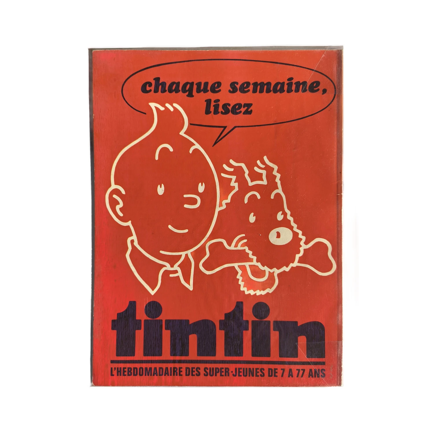 Quatrième de couverture de la BD avec Tintin et Milou