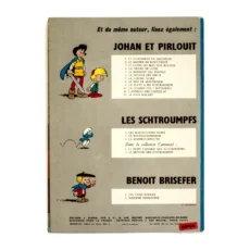 4ème plat de la BD Johan et Pirlouit avec la liste des albums et le dépôt légal de 1967