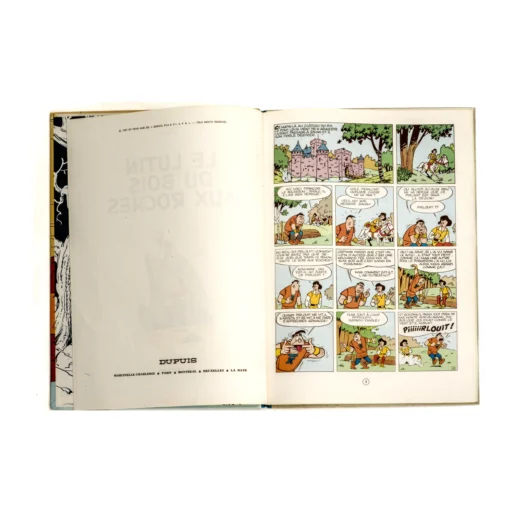 Page intérieure de la BD Johan et Pirlouit avec la mention de copyright de 1967
