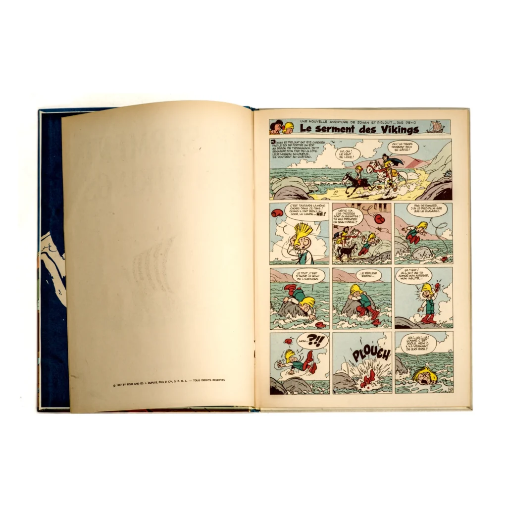 Quatrième plat de la BD Johan et Pirlouit listant les albums