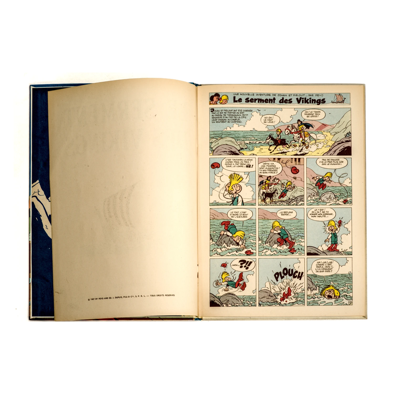 Quatrième plat de la BD Johan et Pirlouit listant les albums