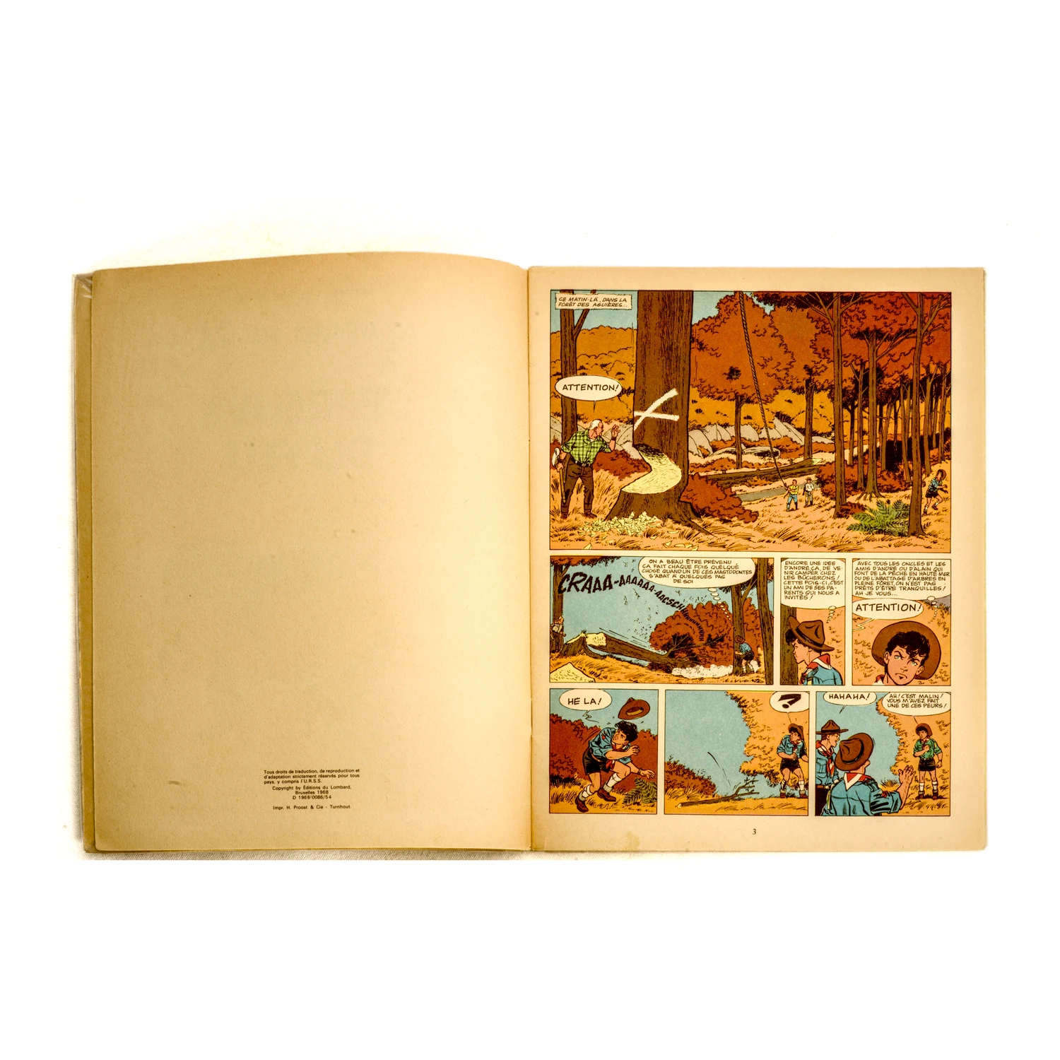 Dos de la BD avec publicité Tintin