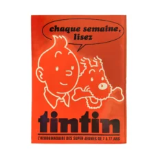 Quatrième de couverture rouge avec Tintin et Milou